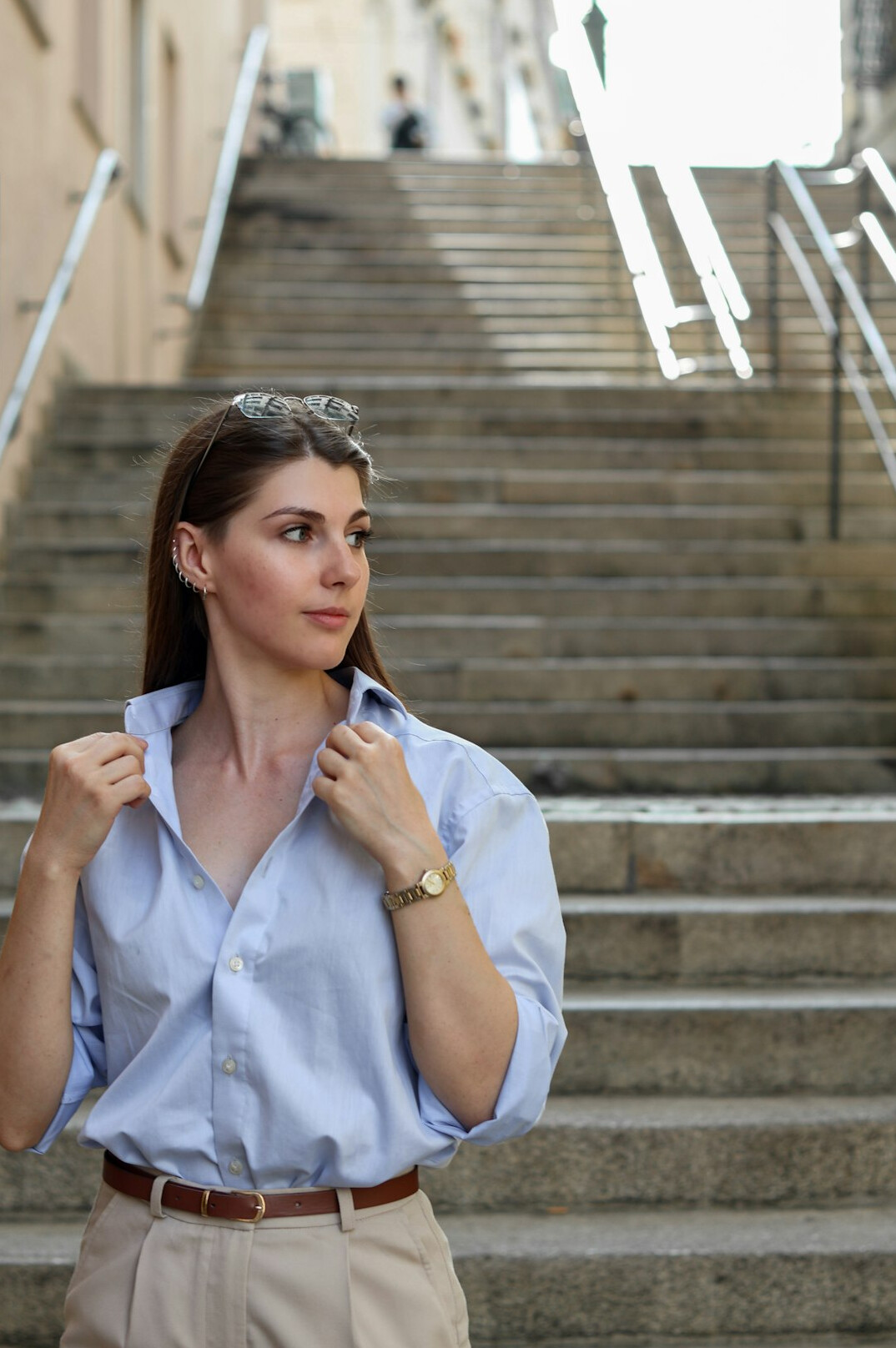 Professional woman smiling in office